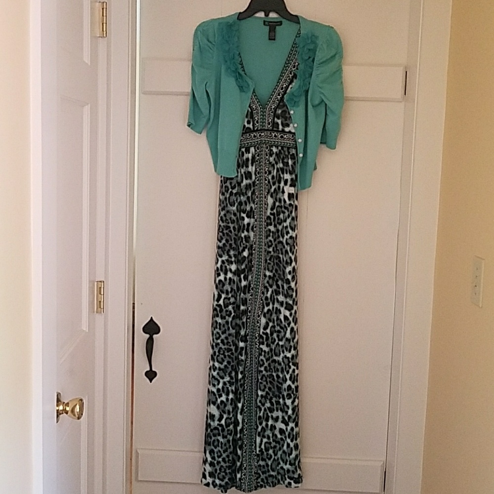 Halter maxi dress with shrug